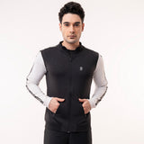 Signature Zip Up Jacket - Black and White