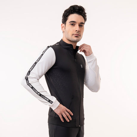 Signature Zip Up Jacket - Black and White