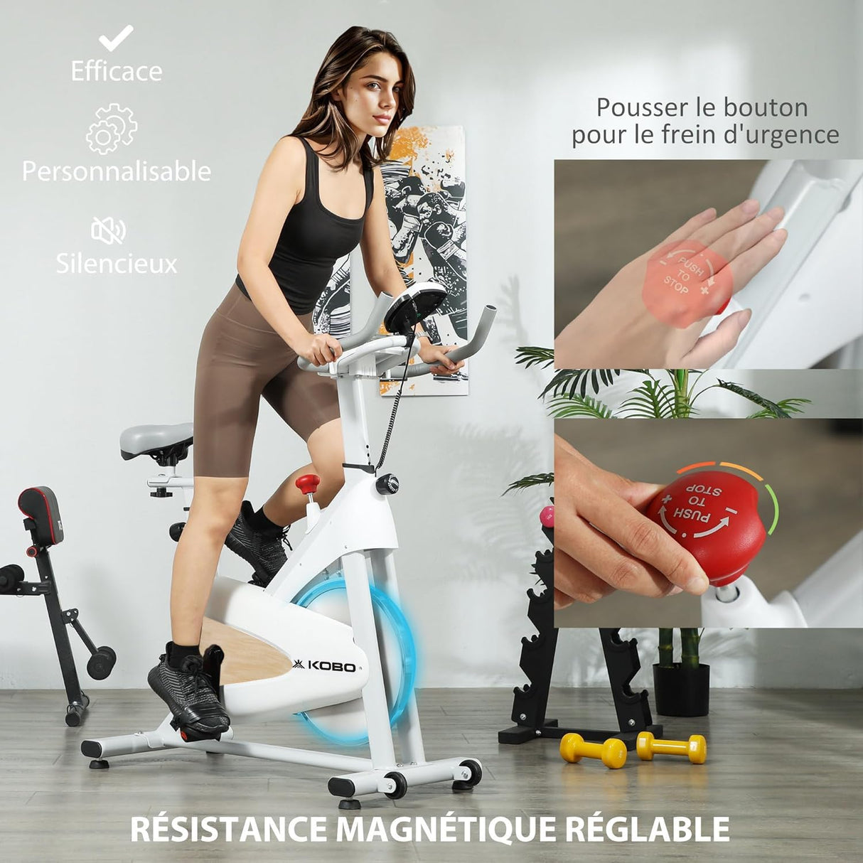 Kobo SB-14 Spin Bike 6 Kg Fly Wheel
