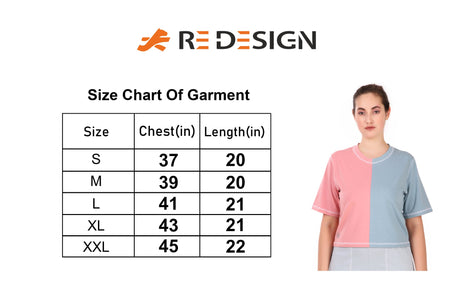 Cotton Crop Top For Women (Pink/Green)