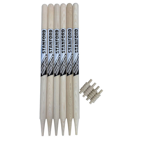 SF Ashwood Stumps (Set Of 6 Stumps & Bails) Cricket Stumps - Equipment by Stanford