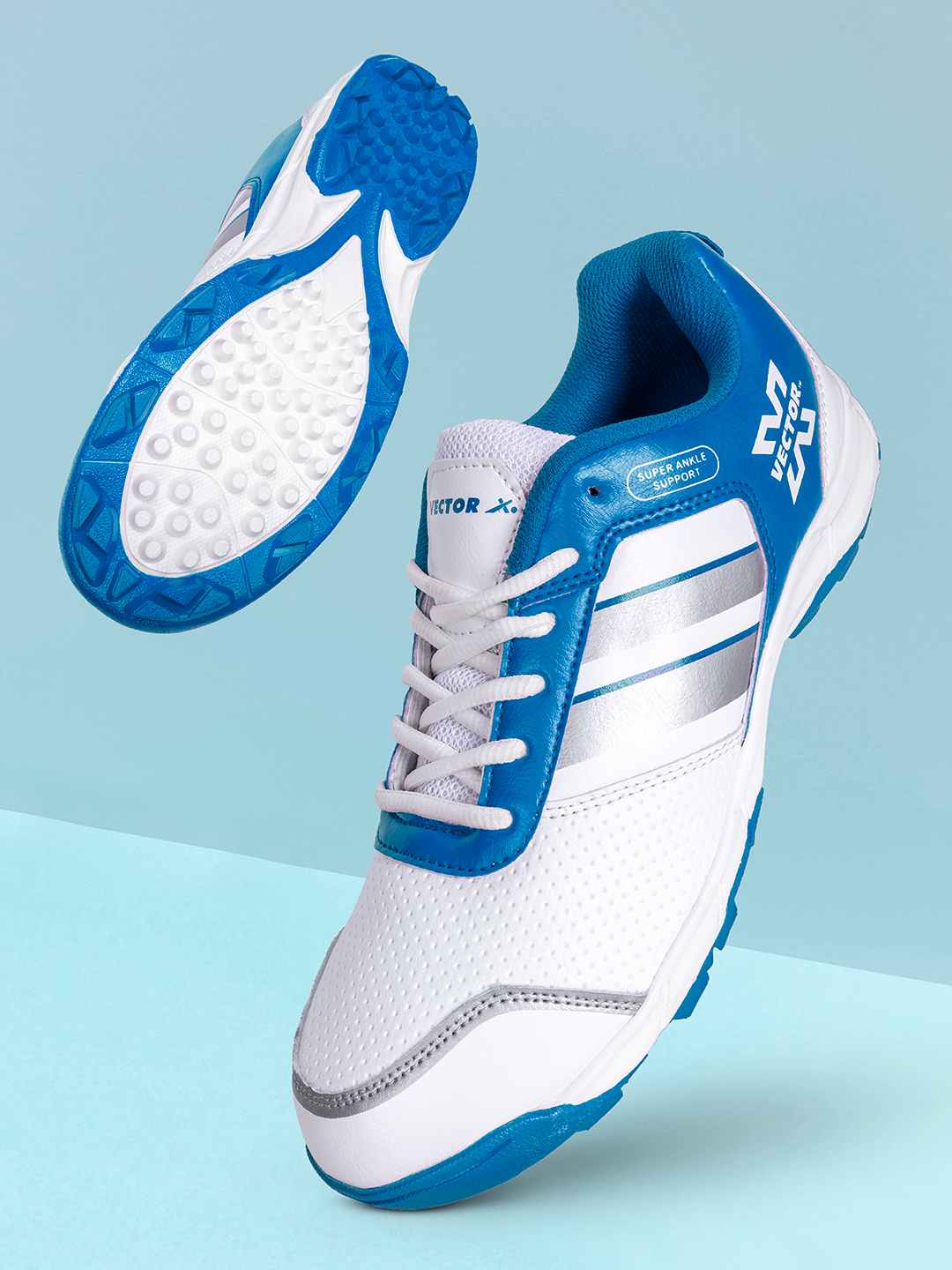 Vector X Blast-7.0 Stud Cricket Shoes, Synthetic Upper, Rubber Outsole, Designed to Elevate Your Game to New Heights Power, Precision, and Comfort