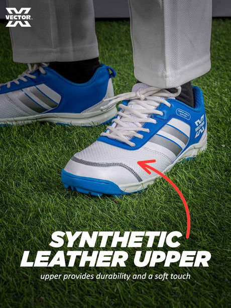 Vector X Blast-7.0 Stud Cricket Shoes, Synthetic Upper, Rubber Outsole, Designed to Elevate Your Game to New Heights Power, Precision, and Comfort
