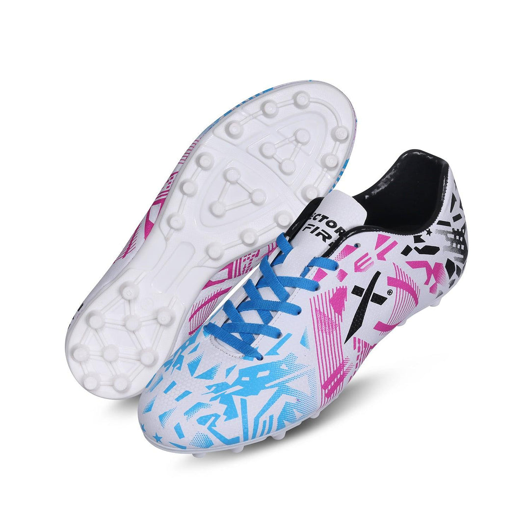 Vector X Fire Football Shoe Double Colored TPU Sole, Padded Footbed, Premoulded Heel Shoe for Men