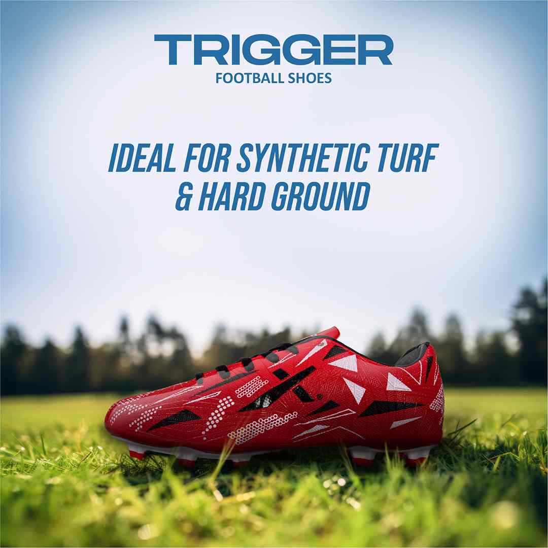 Vector X Trigger Football Shoe/Studs, Double Colored TPU Sole, Padded Footbed, Premoulded Heel Shoe for Men