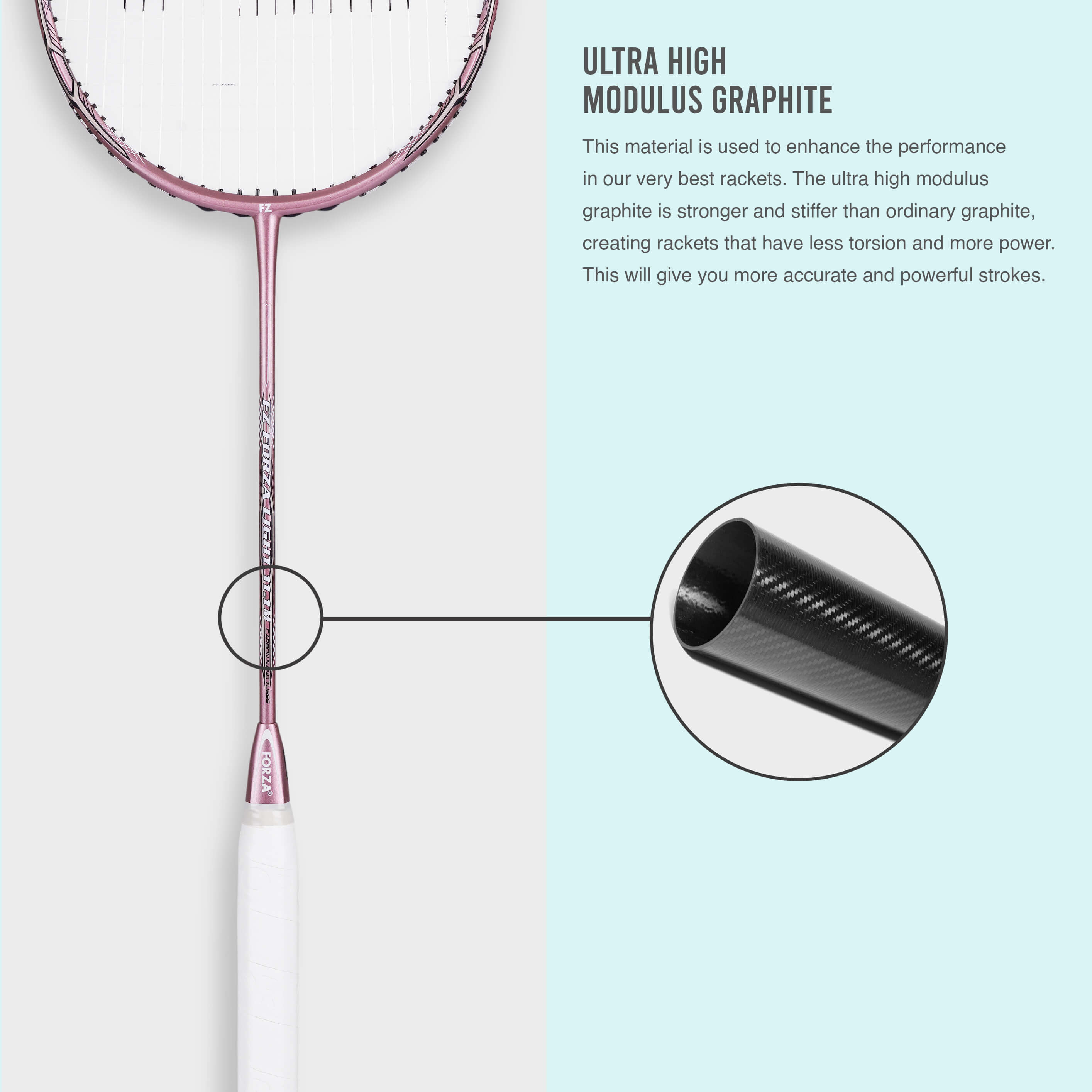Light 11.1 Medium Strung Defensive Badminton Racket (Lilac)- 4U/G5