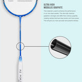 Light 10.1 Strung Badminton Racket (Blue Fish)- 4U/G5