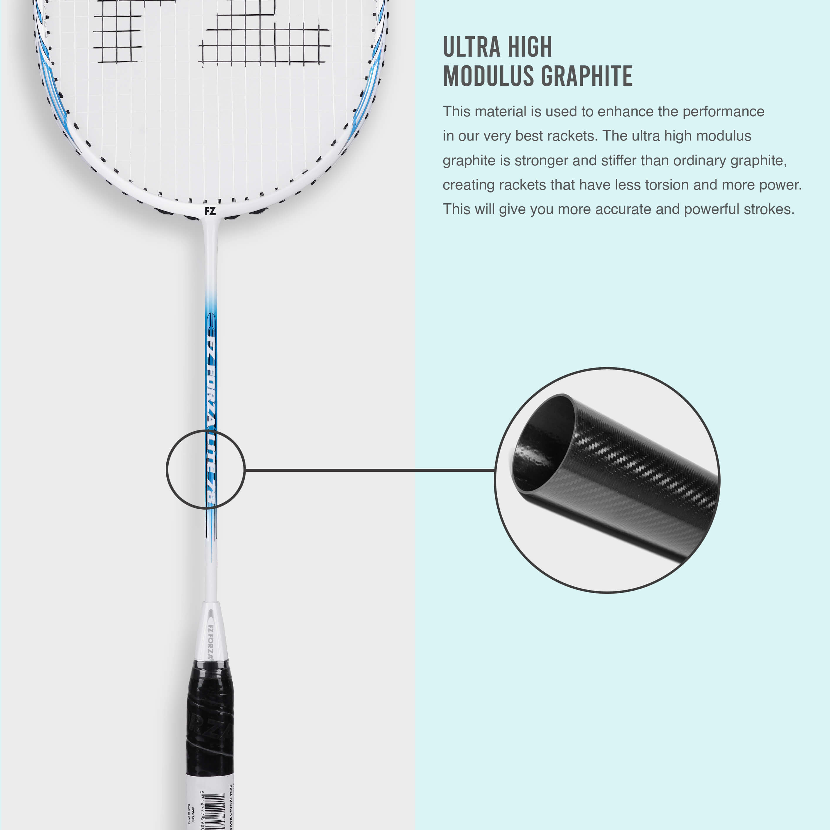 Lite 78 Strung Badminton Racket (Scuba Blue)- 5U/G4