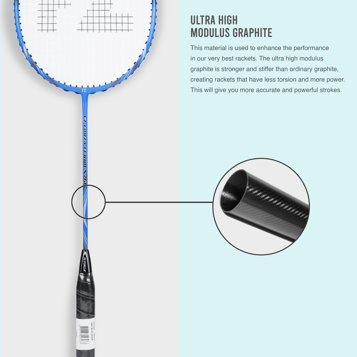 Furious 76 F Badminton Racket ( Blue Aster )