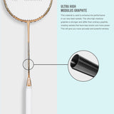 Light 11.1 Stiff Strung Defensive Badminton Racket(Rich Gold)-4U/G5
