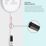 Lite 74 Strung Badminton Racket (Fiery Coral) - 6U/G5