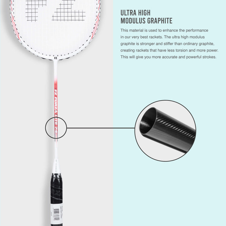 Lite 74 Strung Badminton Racket (Fiery Coral) - 6U/G5