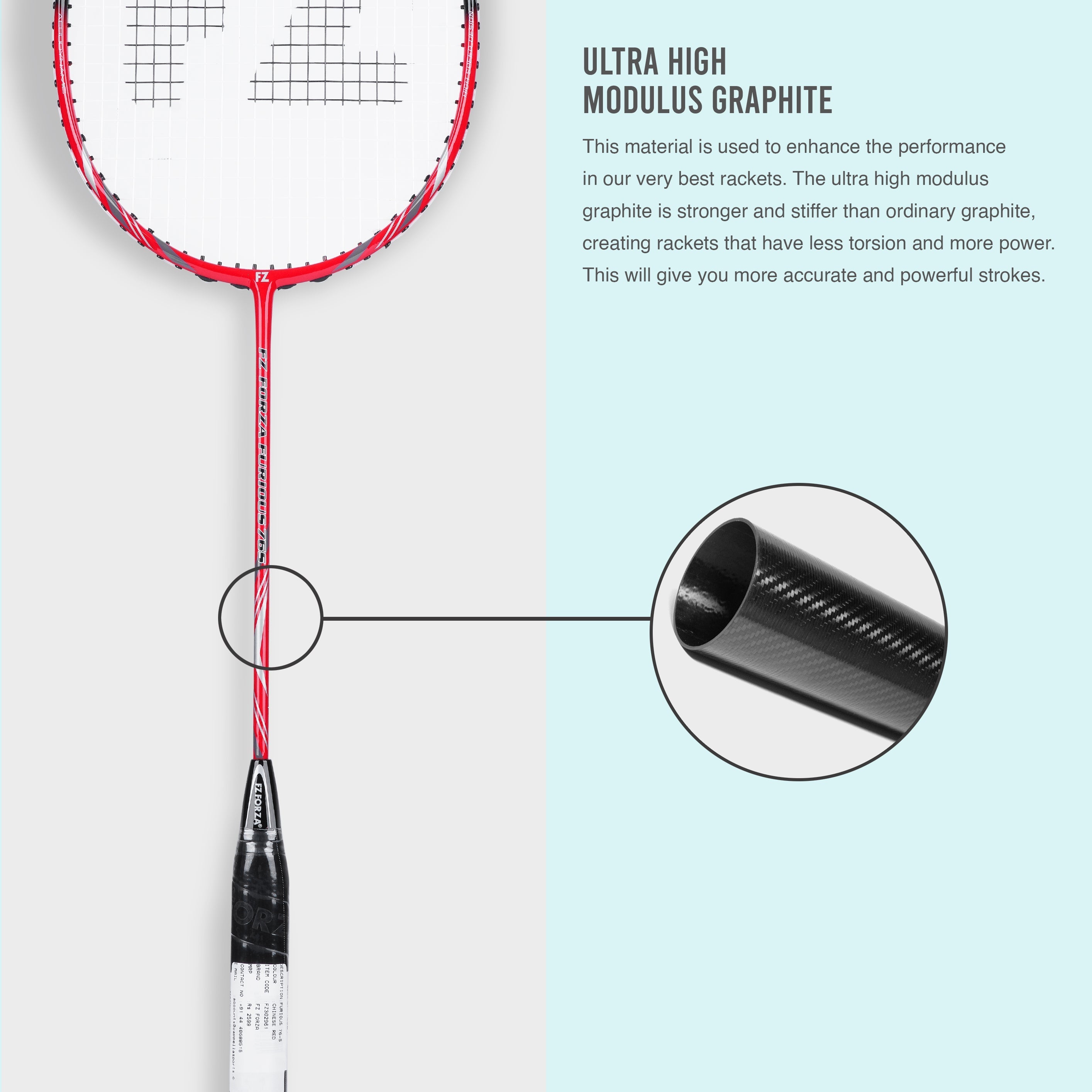 Furious 76 S Strung Badminton Racket (Chinese Red)