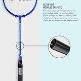 Power 488M Strung Attacking Badminton Racket (Sky Blue) - 3U/G5