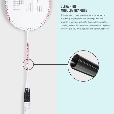 Lite 82 Strung Badminton Racket ( Chinese Red) - 4U/G5