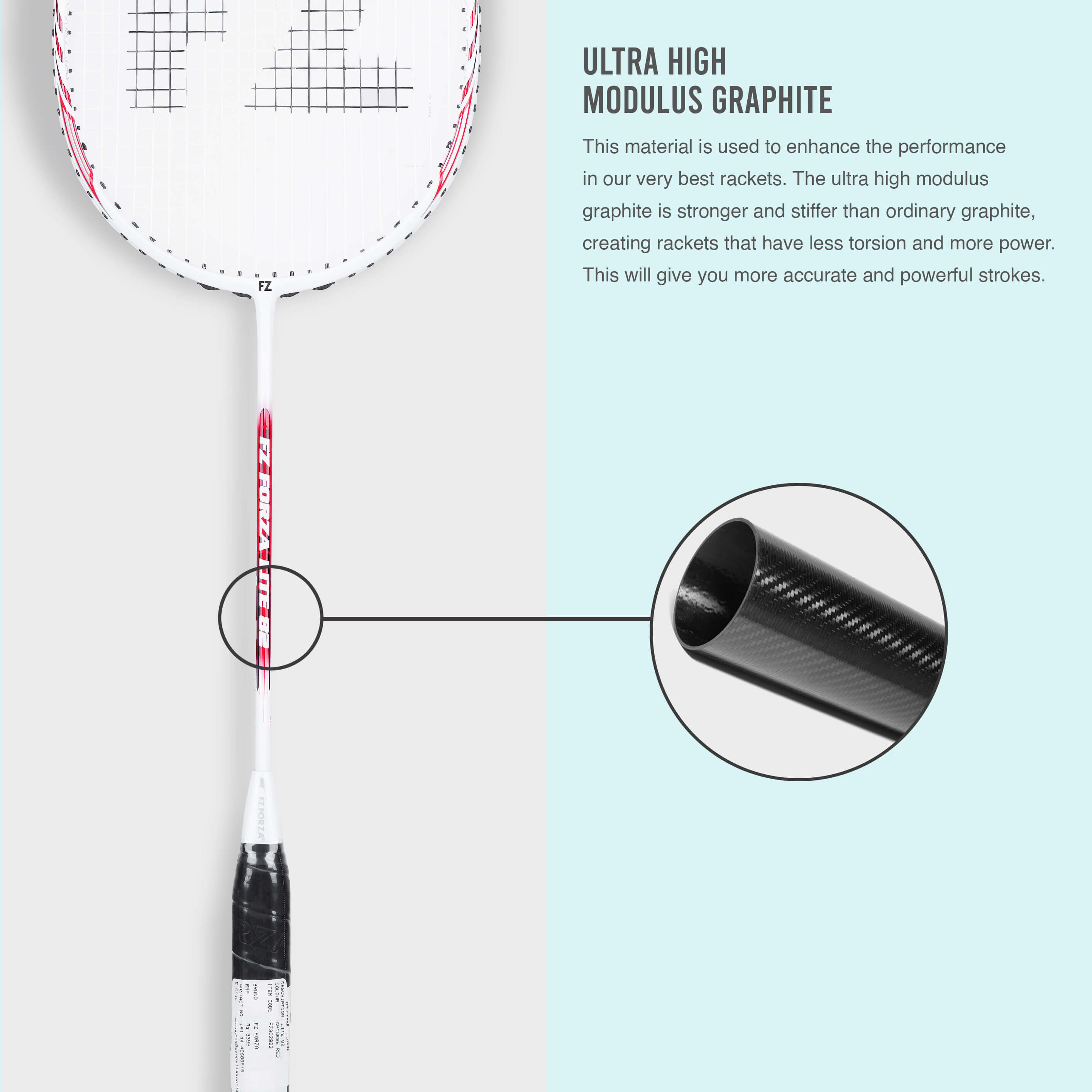 Lite 82 Strung Badminton Racket ( Chinese Red) - 4U/G5