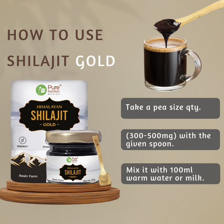 Shilajit Gold Resin  Ashwagandha, Safed Musli, Saffron & Swarna Bhasma | 20g