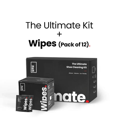 Ultimate Shoe Cleaning Kit + Wipes (Pack of 12) | Shoegr