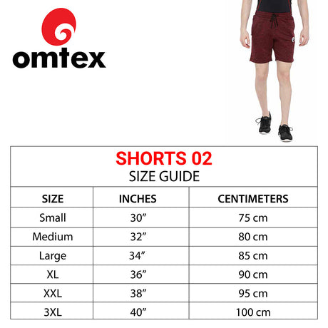 Omtex Shorts for Men - Red