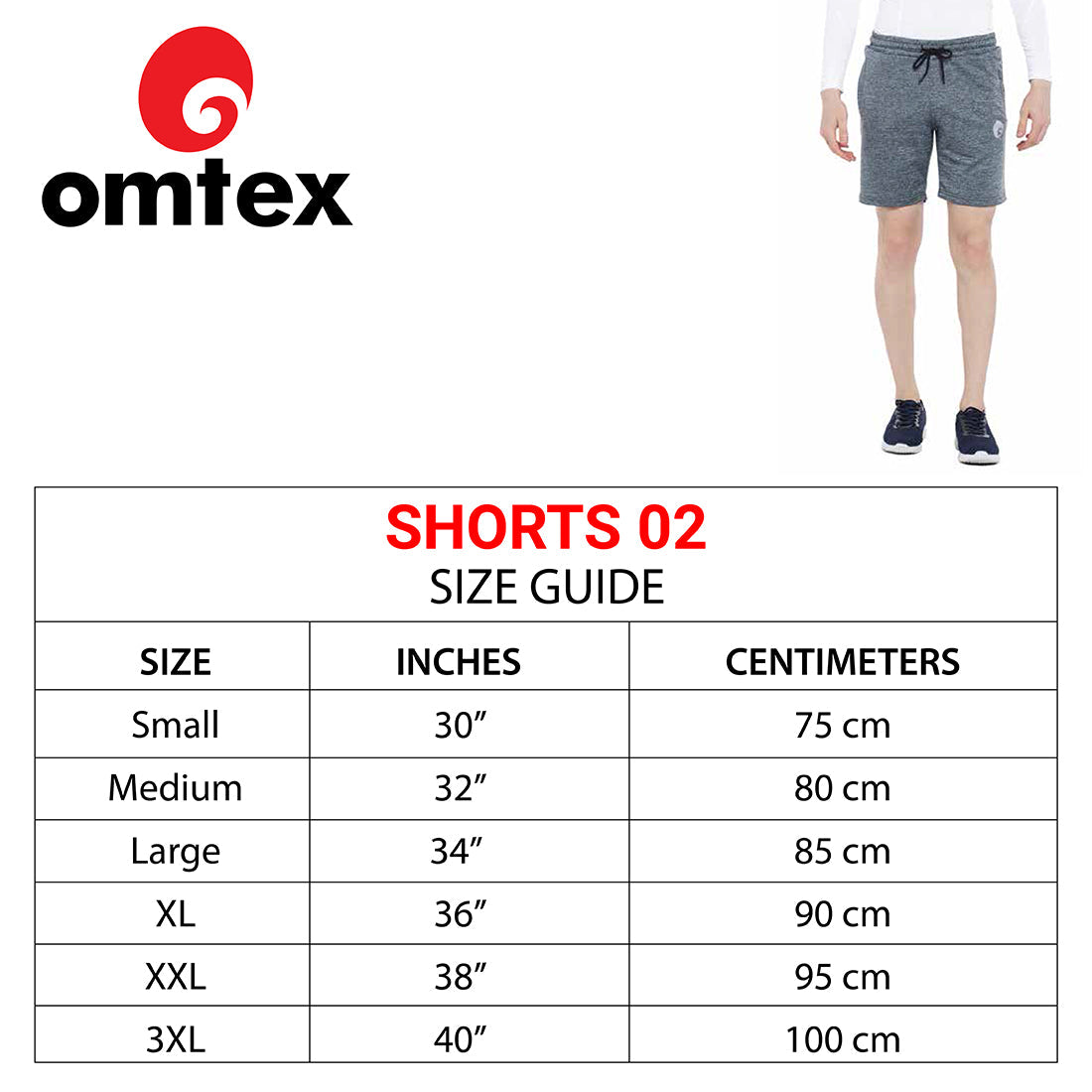 Omtex Shorts for Men - Gray