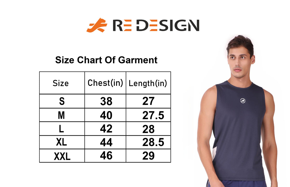 Performance Cut Sleeves Tshirt For Men (Black/Grey)