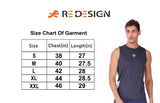 Performance Cut Sleeves Tshirt For Men (Black/Grey)