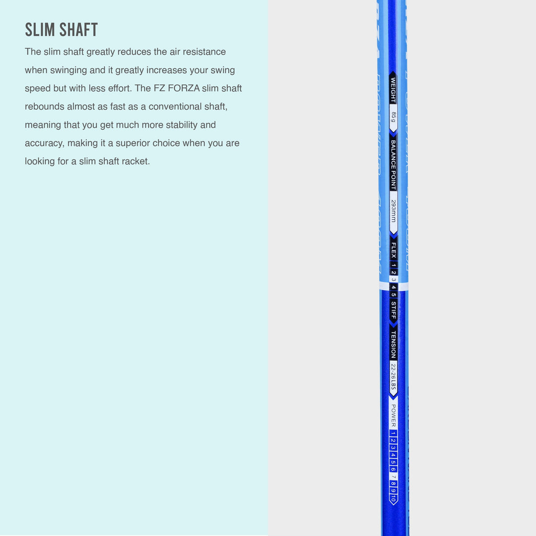Power 488M Strung Attacking Badminton Racket (Sky Blue) - 3U/G5