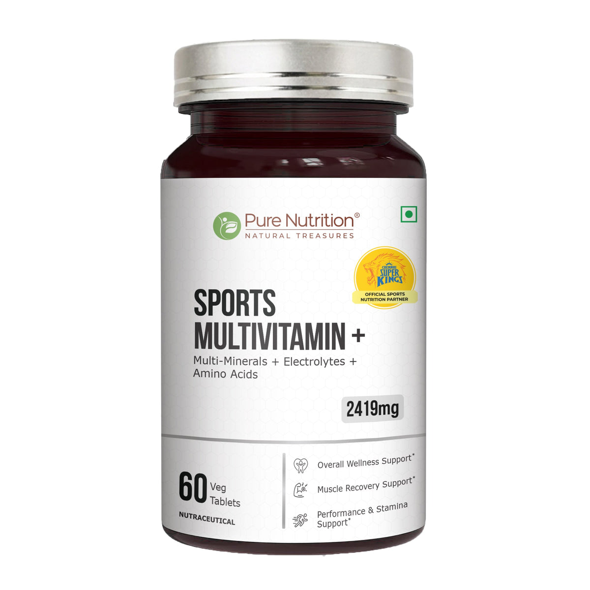 Sports Multivitamin+ Tablets 2419mg | Vitamins, Minerals & Herbs for Athletes | 60 Tablets
