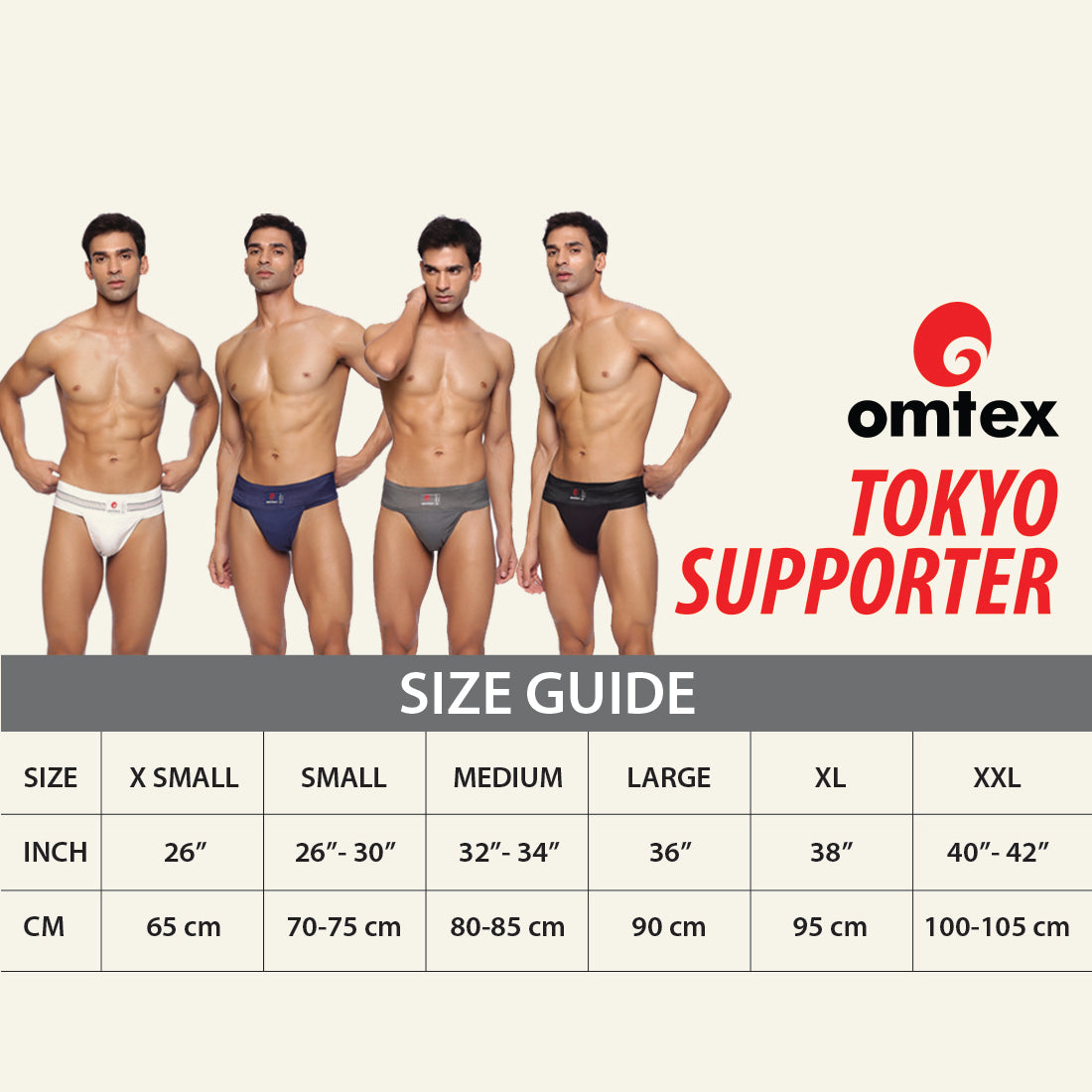 Tokyo Back Covered Supporter Grey