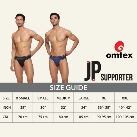 JP Supporter (Back Covered) - Black - Pack Of 2 | Omtex