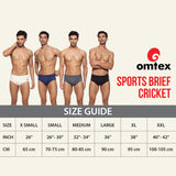 Omtex Cricket Sports Brief Navy Blue