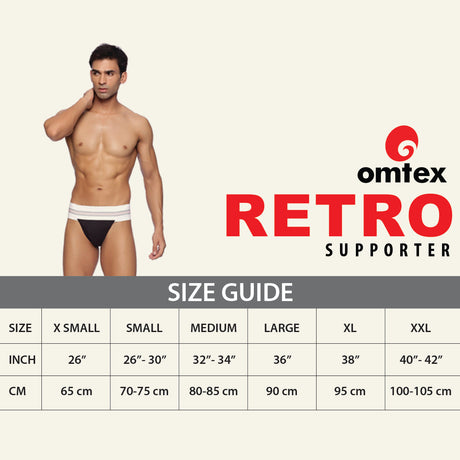 Retro Back Covered Supporter Black P2 | Omtex