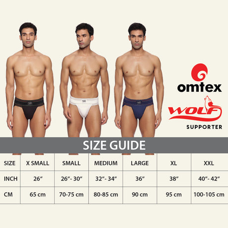 Wolf Jockstrap Supporter NavyBlue P2 | Omtex