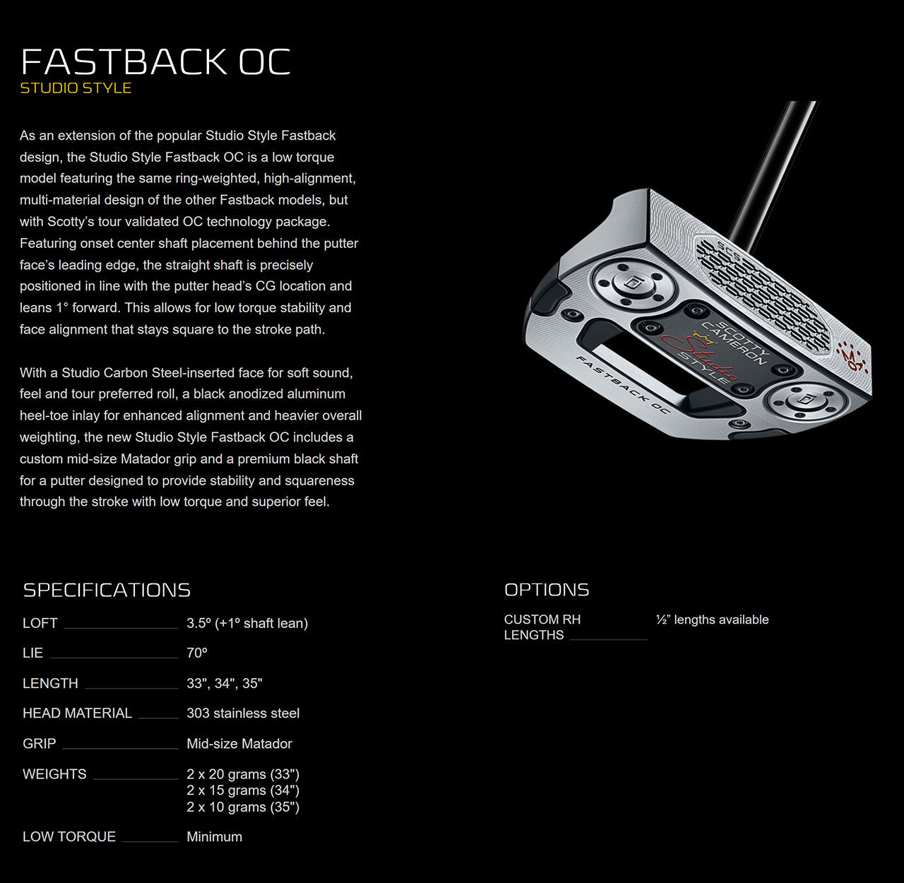 Scotty Cameron Studio Style Fastback OC Putter – KIBI SPORTS