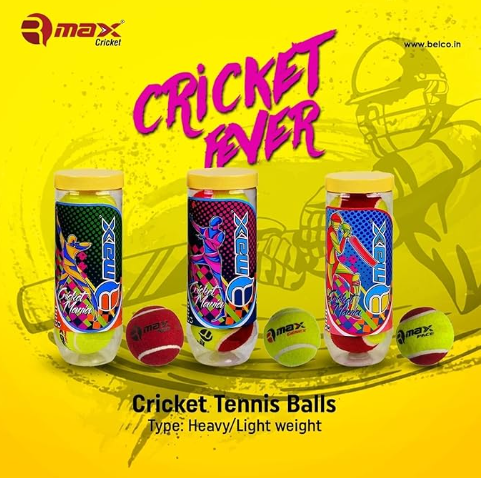 RMAX Genex Light Cricket Tennis Ball (Pack of 6) | Kibi Sports