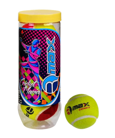 RMAX Genex Light Cricket Tennis Ball (Pack of 6) | Kibi Sports
