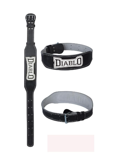 DIABLO Home Gym Combo of Leather Gym Belt & Arm Blaster (Belt Size - XXL) | Kibi Sports