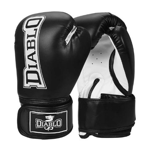 Diablo Fitness Training Synthetic Leather Black Boxing Gloves | Kibi Sports
