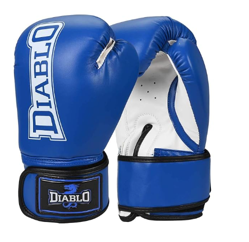 Diablo Fitness Training Synthetic Leather Black Boxing Gloves | Kibi Sports