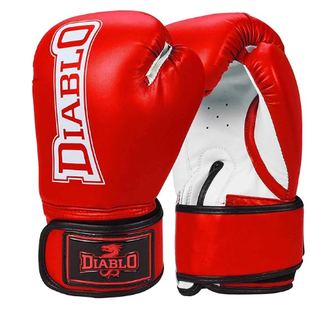 Diablo Fitness Training Synthetic Leather Black Boxing Gloves | Kibi Sports