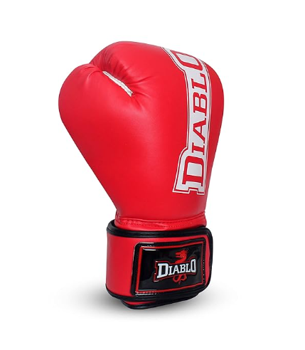 Diablo Fitness Training Synthetic Leather Black Boxing Gloves | Kibi Sports