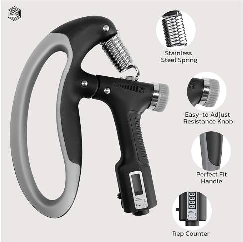 Boldfit Hand Gripper 100kg Adjustable Hand Grip | Kibi Sports