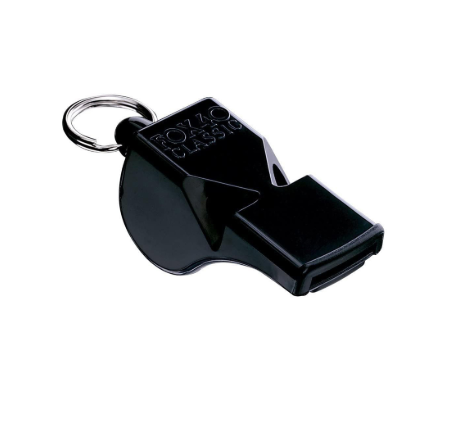 Fox40 Classic Official W/Lanyard Whistle - Black  | Kibi Sports
