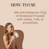 Organic Shatavari Powder - 227g | 100% Pure and Natural | Supports Hormonal Balance, Digestion, and Women's Wellness