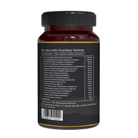 Shilajit Gold with Gokhru, Ashwagandha, Safed Musali, and Shatavari -Capsules | Supports Vitality and Wellness