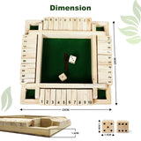 Synco 4 Players Shut The Box Dice Wooden Game