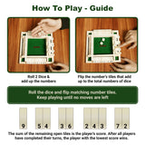 Synco 4 Players Shut The Box Dice Wooden Game