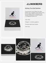 J Lindeberg Sidney Duo Ball Marker - JL Kangol Black White M