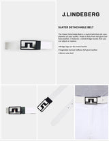J Lindeberg Men's Slater Detachable Belt - White