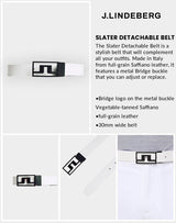 J Lindeberg Men's Slater Detachable Belt - White